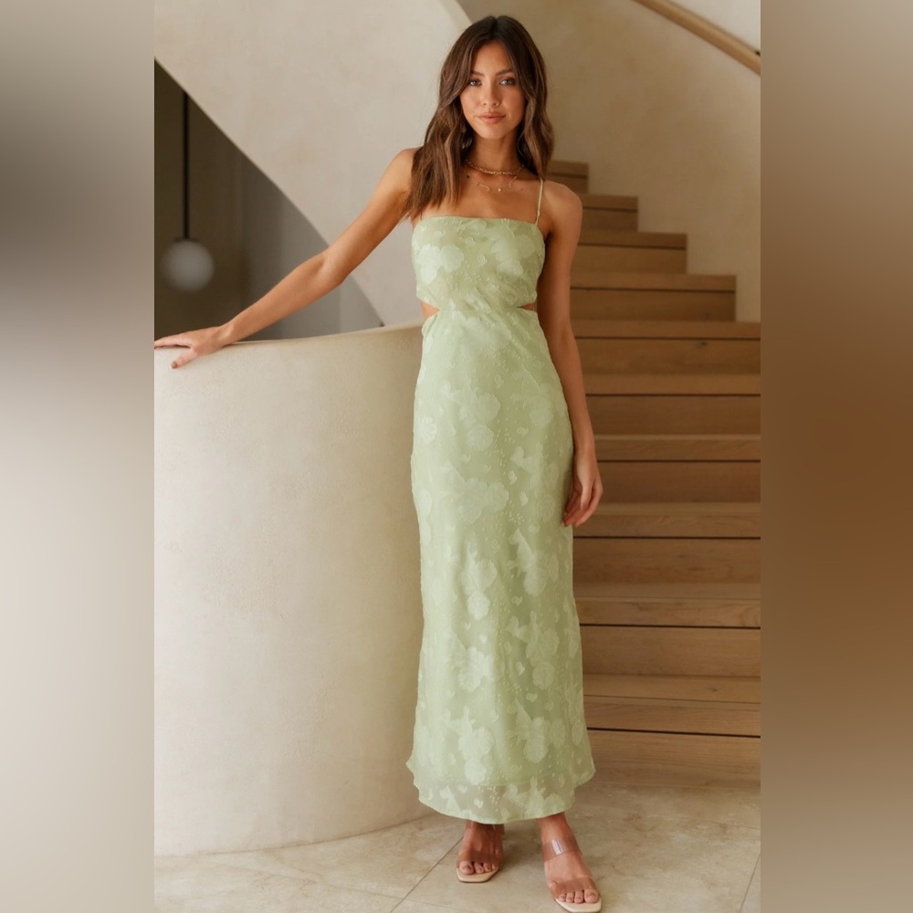 Fortunate One Cascalone Maxi Dress Sage